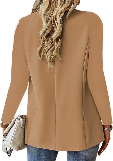 Ins Lapel Button Jacket Fashion Commuter Casual Suit Jacket Women's Long-sleeved Tops Outwear Clothing Miccelli Luxe