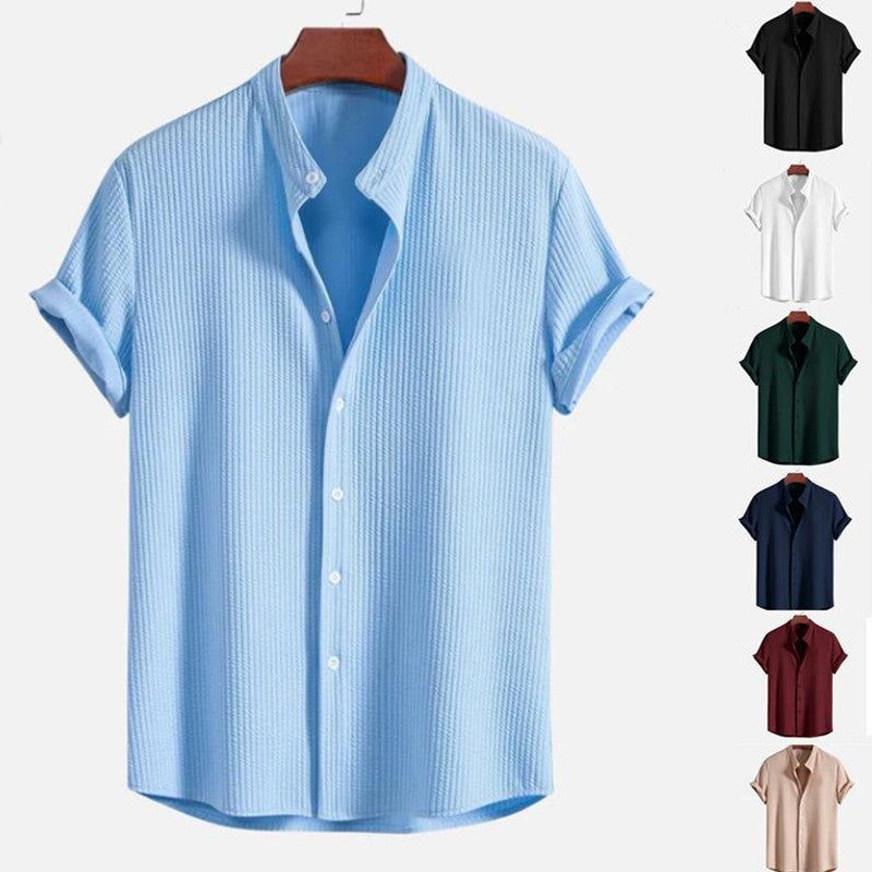Short Sleeve Loose Shirt Top Summer Mens Clothing Miccelli Luxe