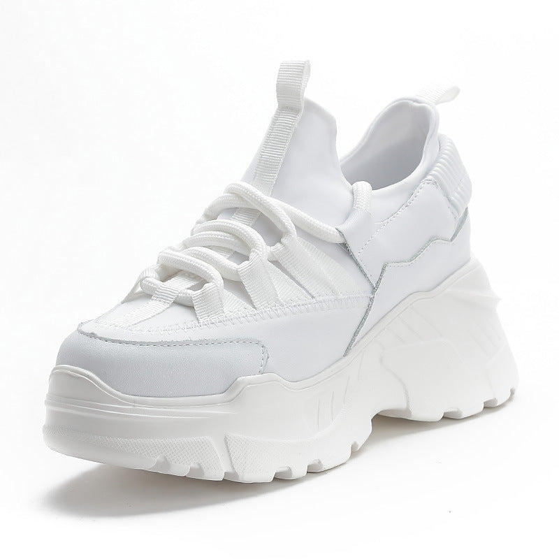 Women’s White Fashion Sneakers – Increased Daddy Shoes | Miccelli Luxe Miccelli Luxe