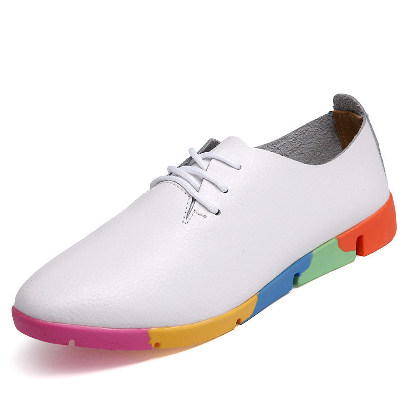 Pointed Shoes Women Leather White Shoes Women Nurse Shoes Casual Shoes Wholesale Specials Miccelli Luxe