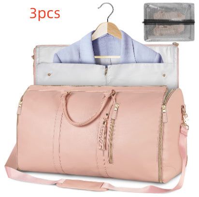 Large Capacity Travel Duffle Bag Women's Handbag Folding Suit Bag Waterproof Clothes Totes Miccelli Luxe