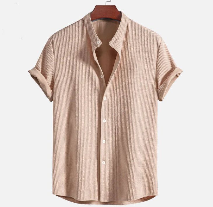 Short Sleeve Loose Shirt Top Summer Mens Clothing Miccelli Luxe