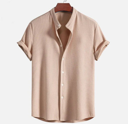 Short Sleeve Loose Shirt Top Summer Mens Clothing Miccelli Luxe