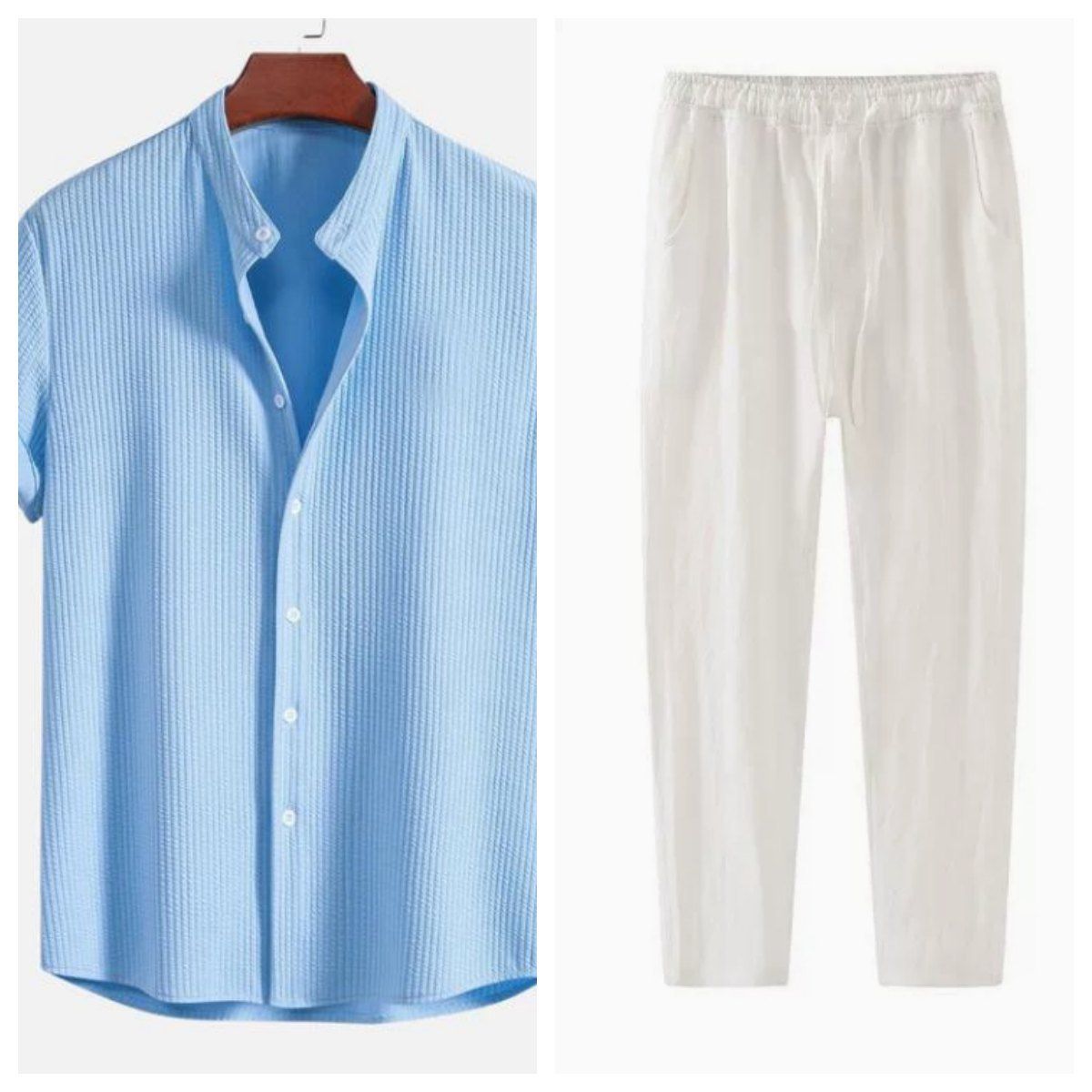 Short Sleeve Loose Shirt Top Summer Mens Clothing Miccelli Luxe