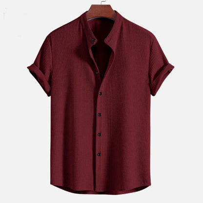 Short Sleeve Loose Shirt Top Summer Mens Clothing Miccelli Luxe