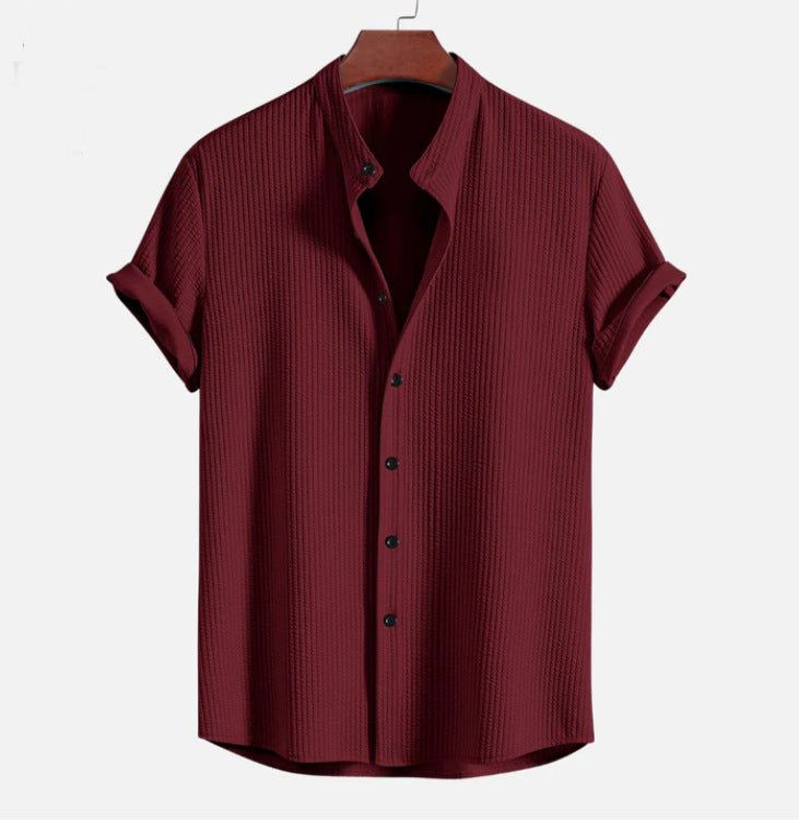 Short Sleeve Loose Shirt Top Summer Mens Clothing Miccelli Luxe