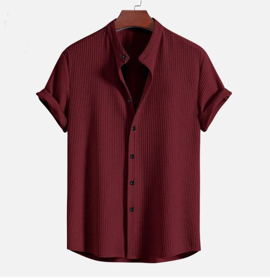 Short Sleeve Loose Shirt Top Summer Mens Clothing Miccelli Luxe