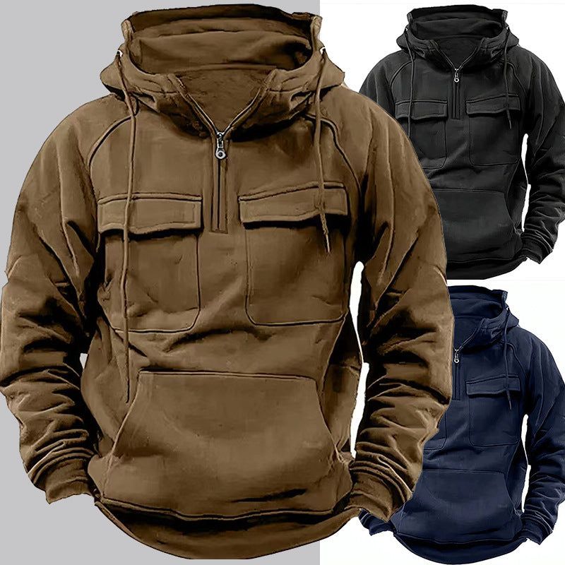 Men's Zip-up Hoodies Sweatshirt With Drawstring And Pocket Design Fashion Casual Sports Sweatshirt Miccelli Luxe