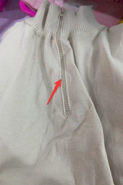 Men's Stand Collar Zipper Sweater Winter Fashion Solid Color Long Sleeve Knitted Top Clothing Miccelli Luxe