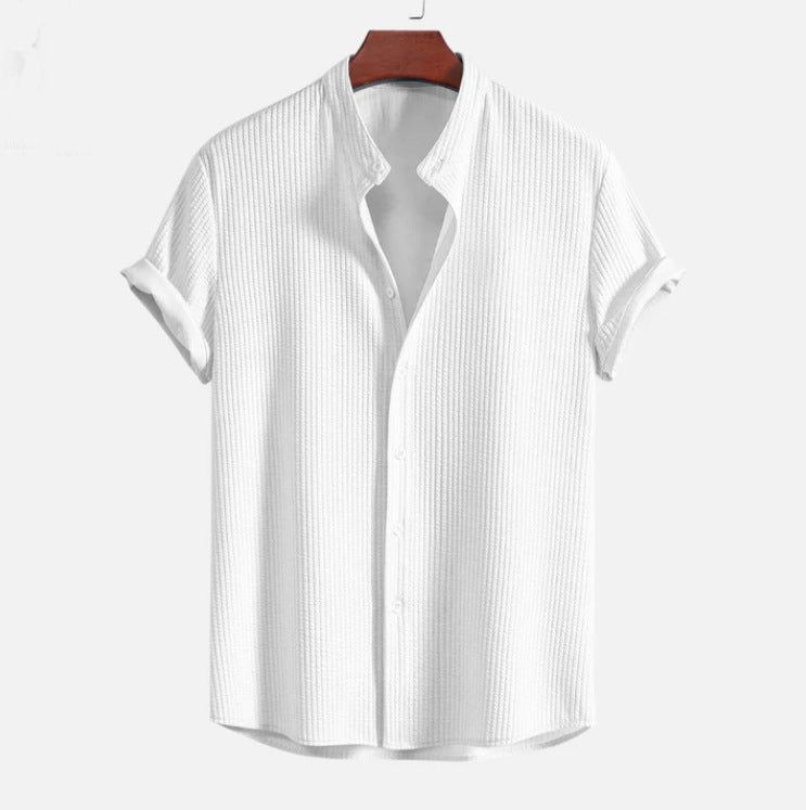 Short Sleeve Loose Shirt Top Summer Mens Clothing Miccelli Luxe